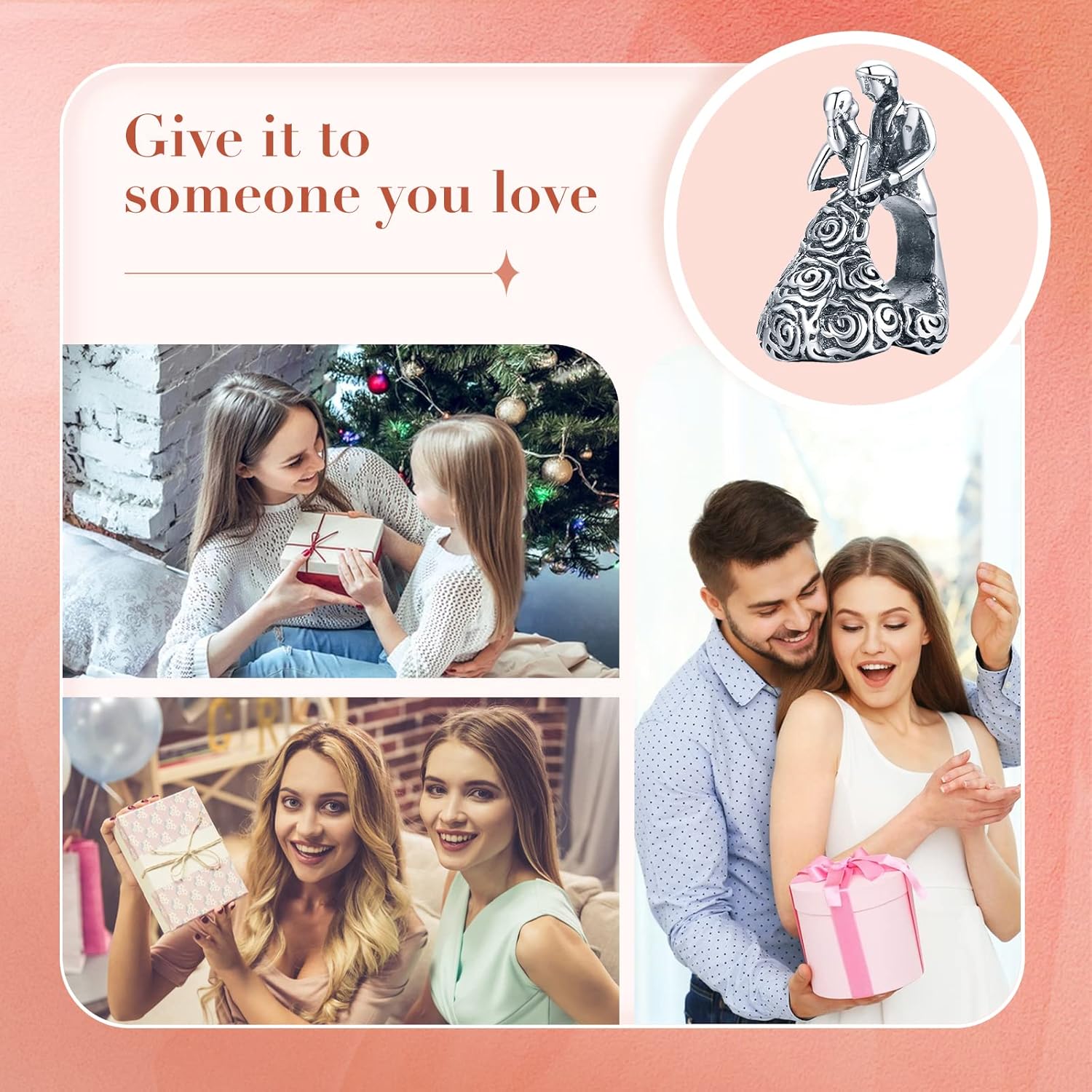 Thumbnail 6 de Pendente in argento 925 'I love you' per bracciale e collana – misura foro 4,8–5 mm