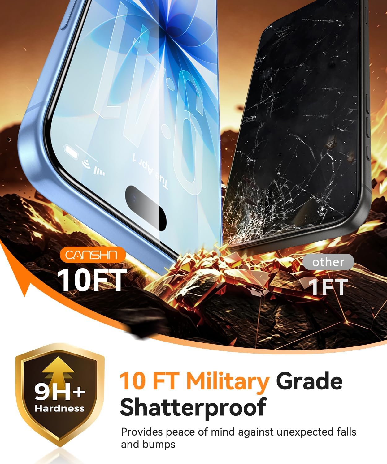 Thumbnail 4 de CANSHN iPhone 17 Glass Screen Protector, 2-Pack, 9H, One-Step Install