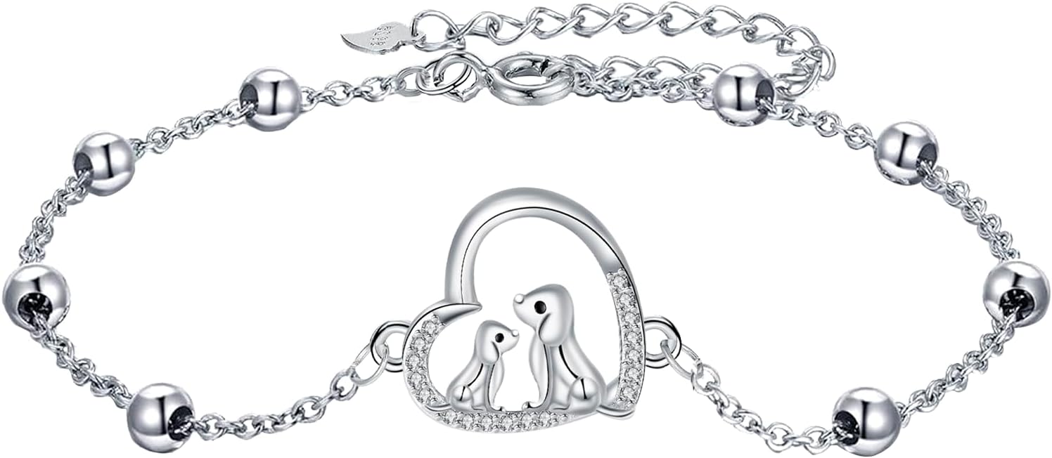 Detalle de J.MUEN Damen Armband aus 925 Sterling Silber mit Tiermotiven (inkl. Geschenkbox) – passend als Schmuckgeschenk für Tierliebhaber