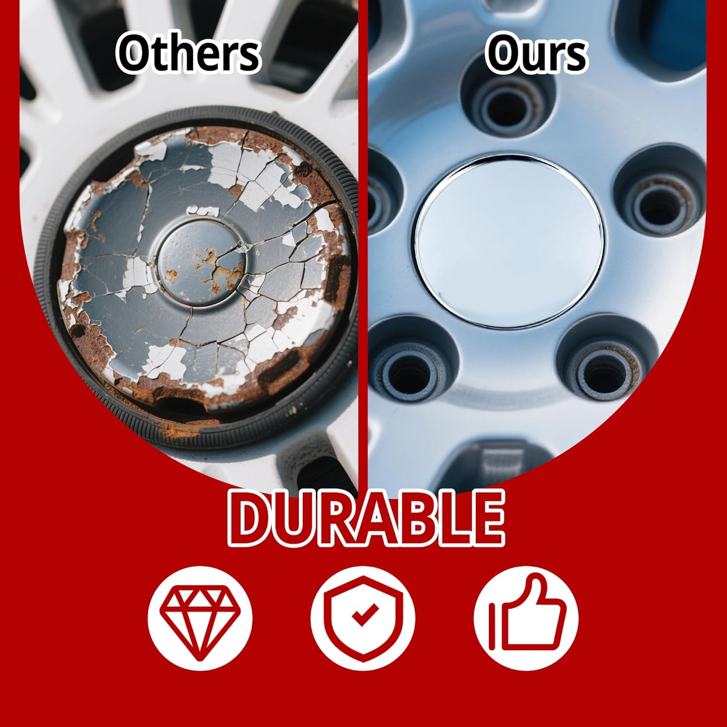 Detalle de RhinoTuning 4-Pack 69.1 mm Chrome Wheel Centre Caps for Motorsport Z3/Z4/X3/X6 (1/2/3/4/5/6/7/8) – ABS, 4 Caps