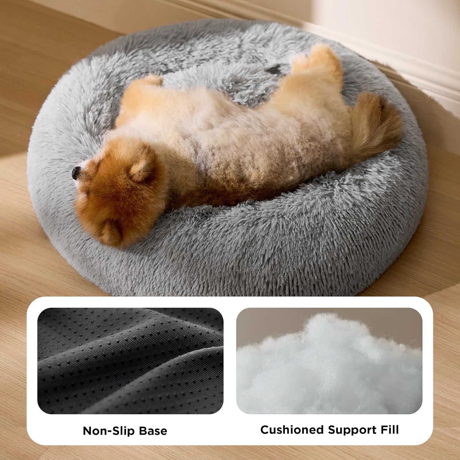 Detalle de Bedsure Round Dog Bed Medium 70x70x15cm