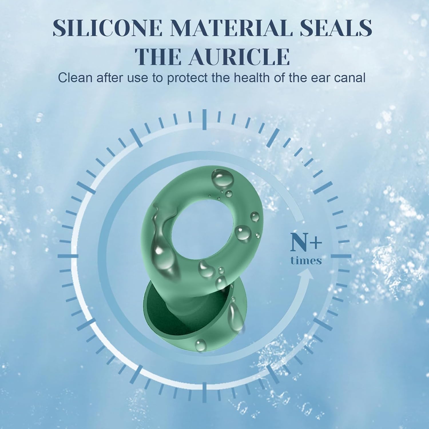Detalle de Yagaspantery 4 tailles Quiet – bouchons d’oreille en silicone réutilisables pour dormir, voyager et festivals
