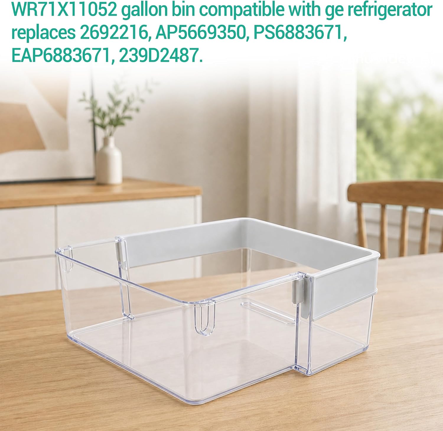 Detalle de CVILL WR71X11052 Refrigerator Door Bin for GE, Right-Hand Fresh Food Door