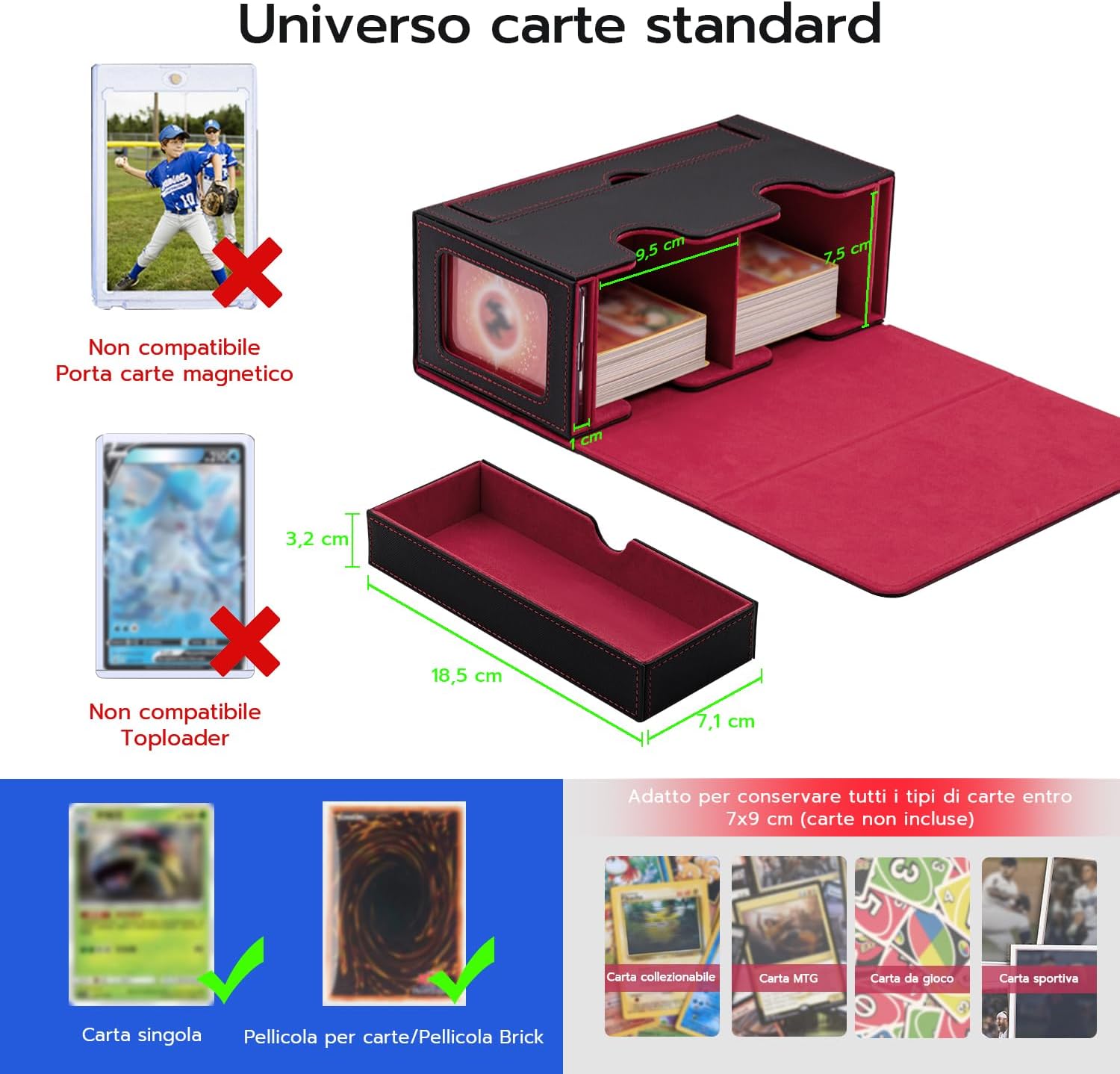 Detalle de Tolesum Doppio Deck Box 310+ per carte