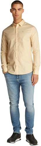 Thumbnail 4 de Tommy Jeans Camisa Hombre Original Stretch Shirt Slim Fit en Amarillo Custard Cream (XS)