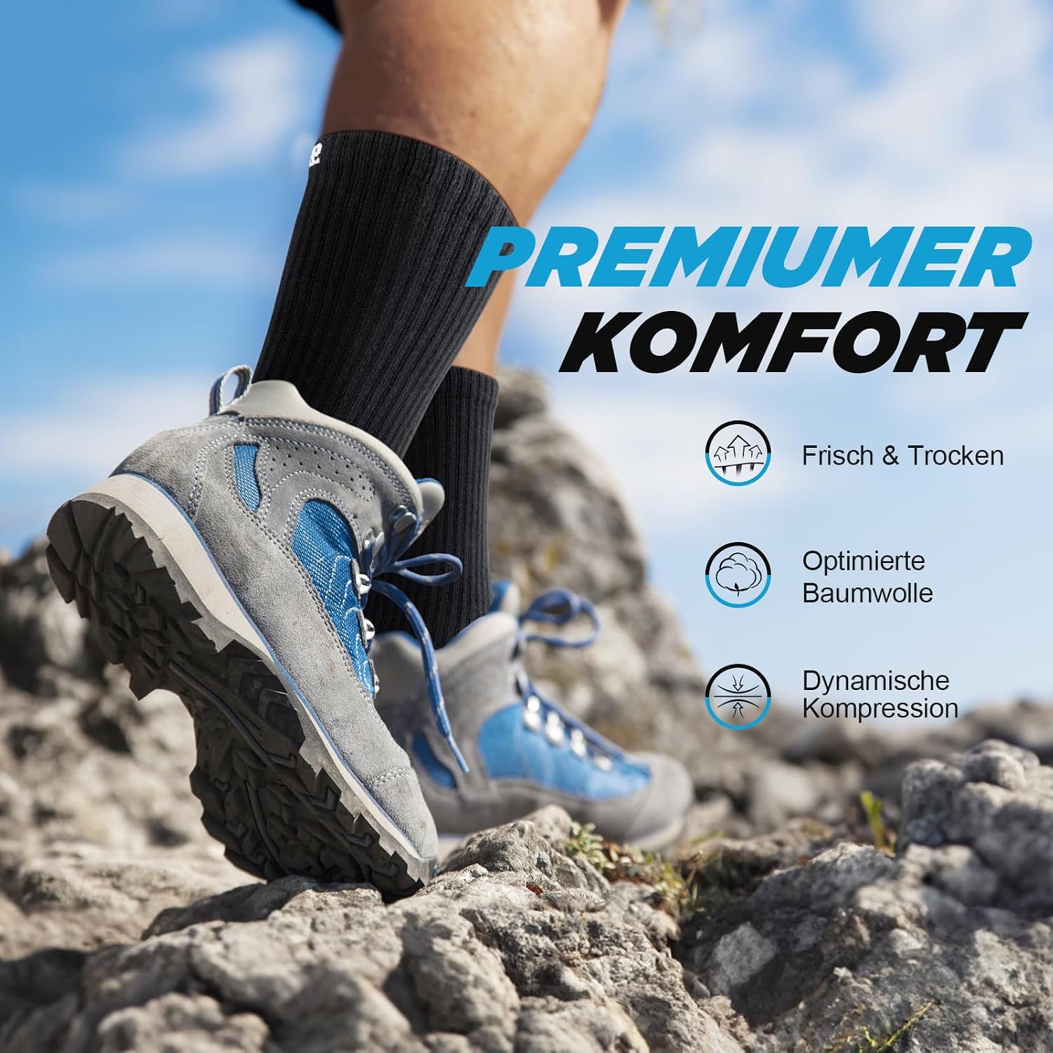 Detalle 2 de TANSTC Chaussettes sport 6 paires 43-46