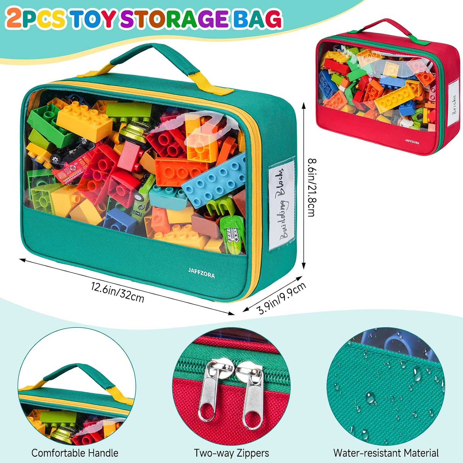 Detalle 2 de Toy storage bags, 12.6 × 3.9 × 8.6 in