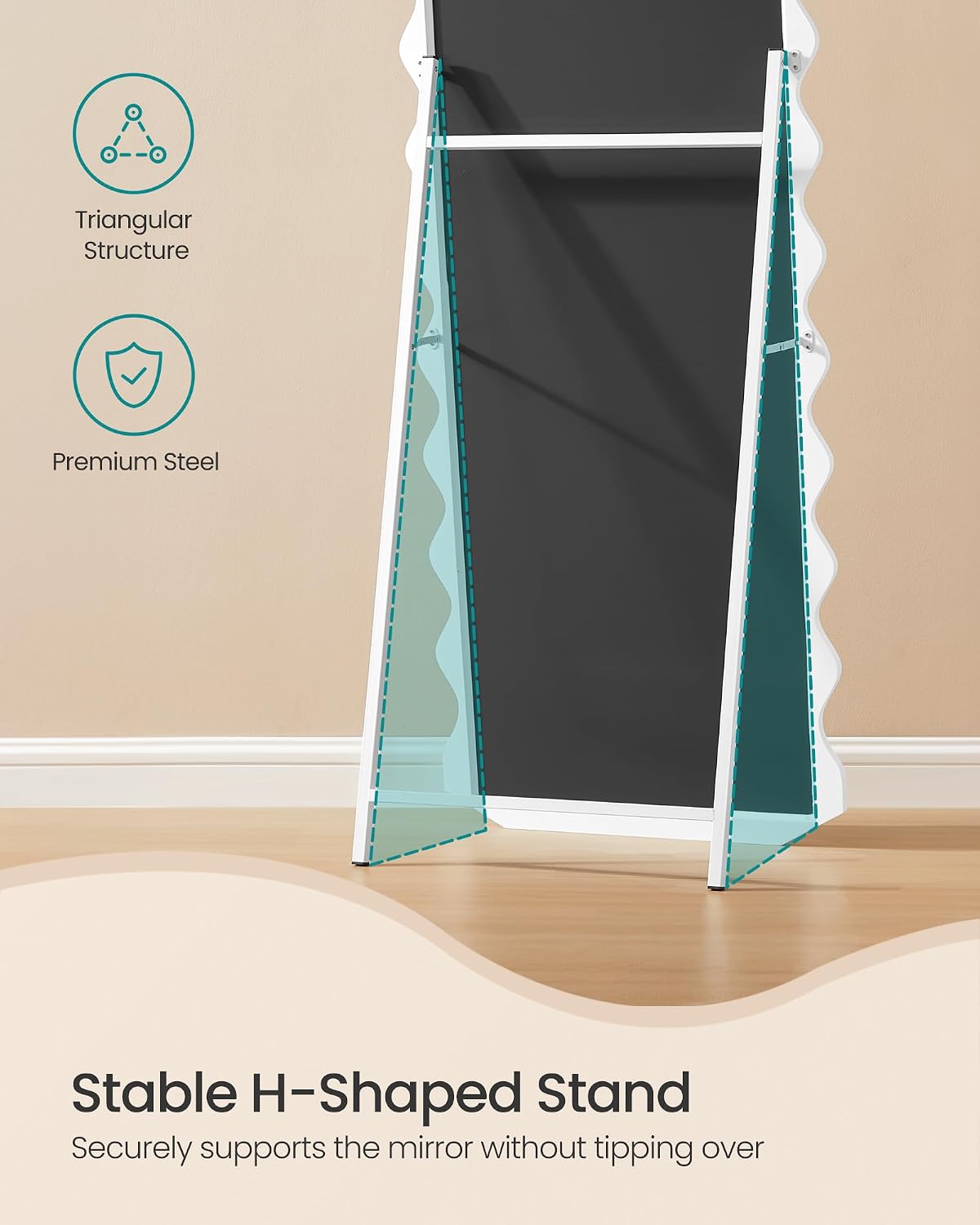 Thumbnail 4 de SONGMICS Aileas Collection LFM027W01 Full-Length Mirror, 160 x 50 cm