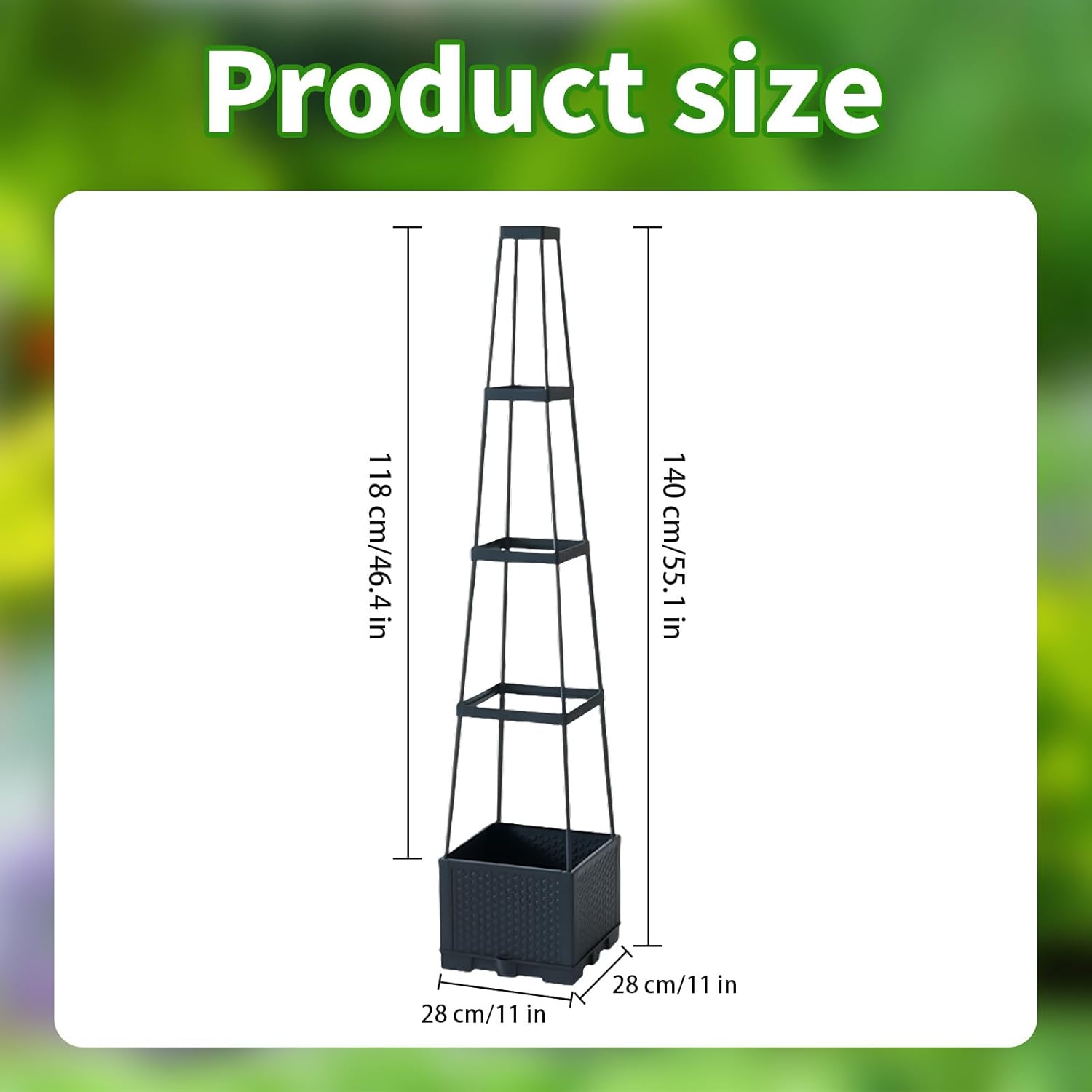 Thumbnail 1 de Self-Watering Tomato Planter Cage with Adjustable 4-Tier Metal Trellis (Detachable) Raised Garden Bed Support Box