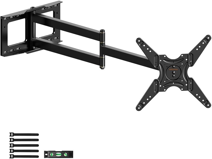 Detalle de WHYFONE Extra Long Arm TV Wall Mount 48" Extension, Rotating Full Motion for 26"-65" TVs (VESA 400x400mm, 110 lbs)