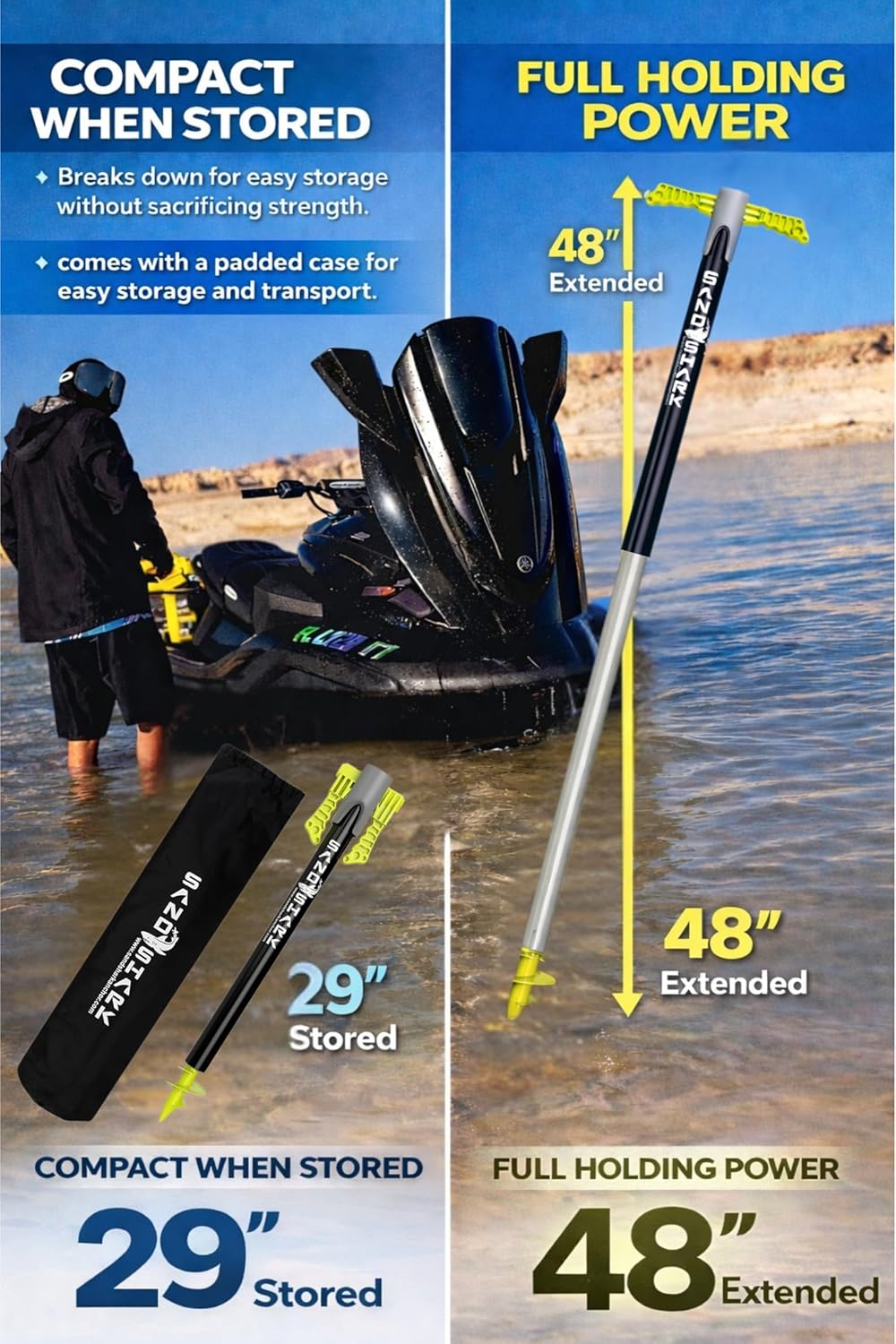 Detalle de SandShark Supersport 3.0 Shallow Water Anchor for PWC & Pontoon Boats