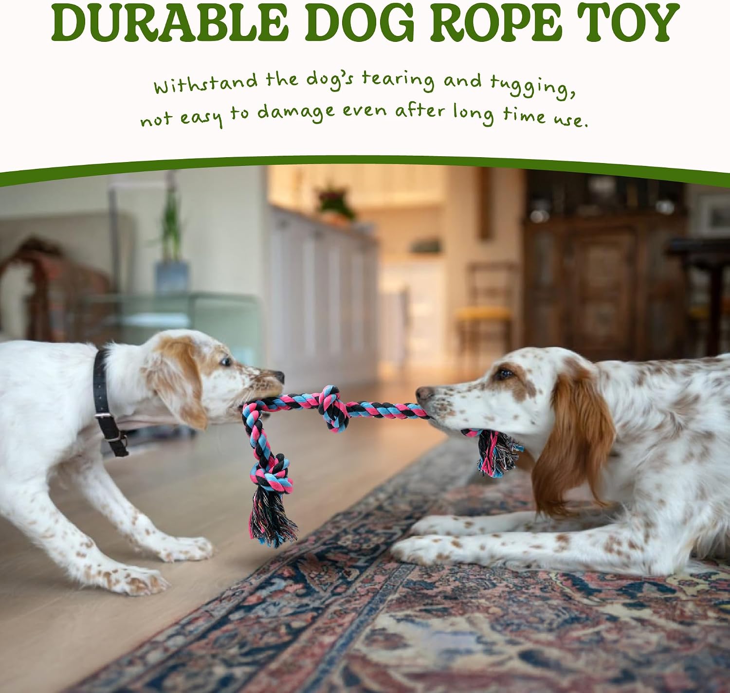 Detalle de SHARLOVY Dog Rope Toy for Medium Dogs