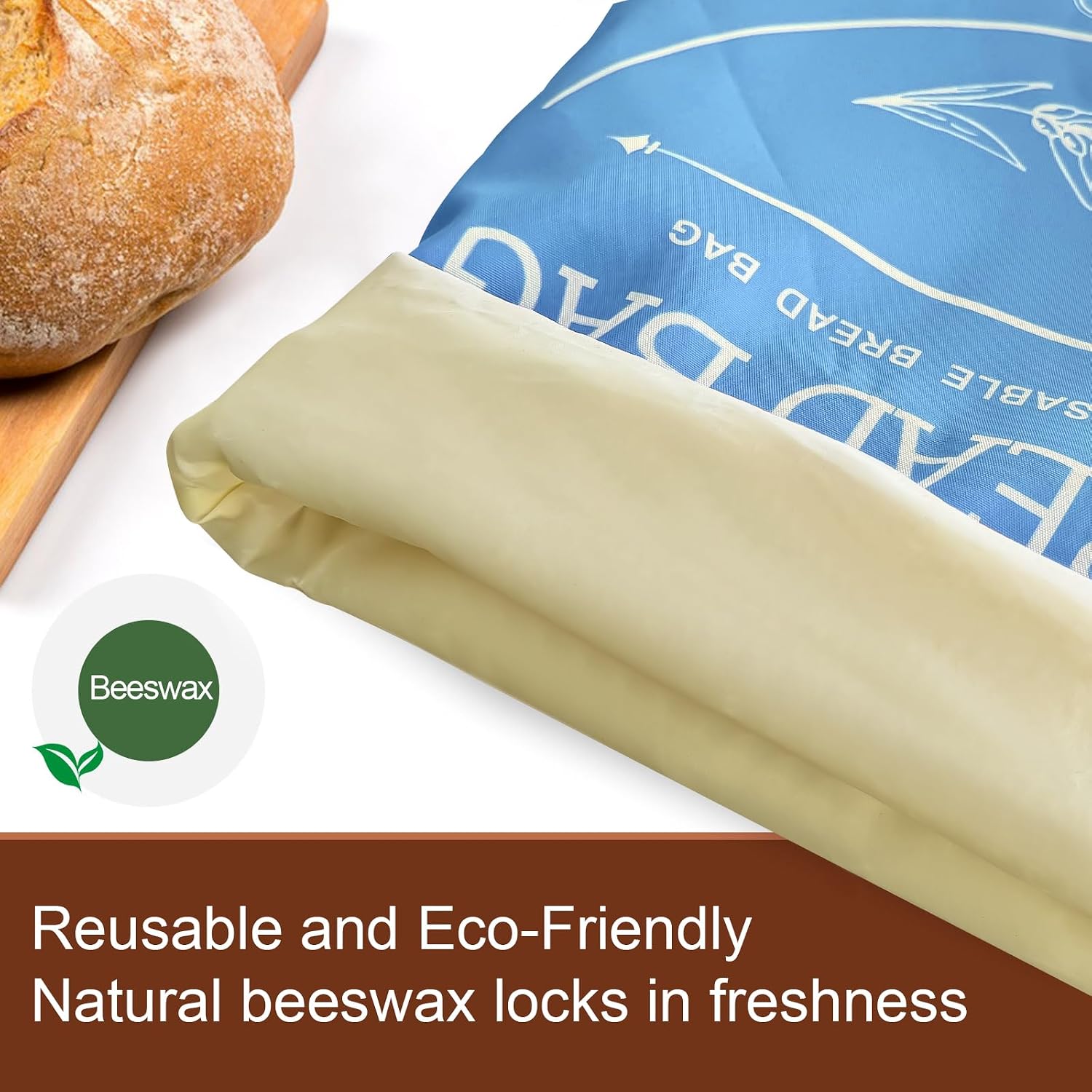 Detalle de LDJRCP reusable beeswax bread bags, XL