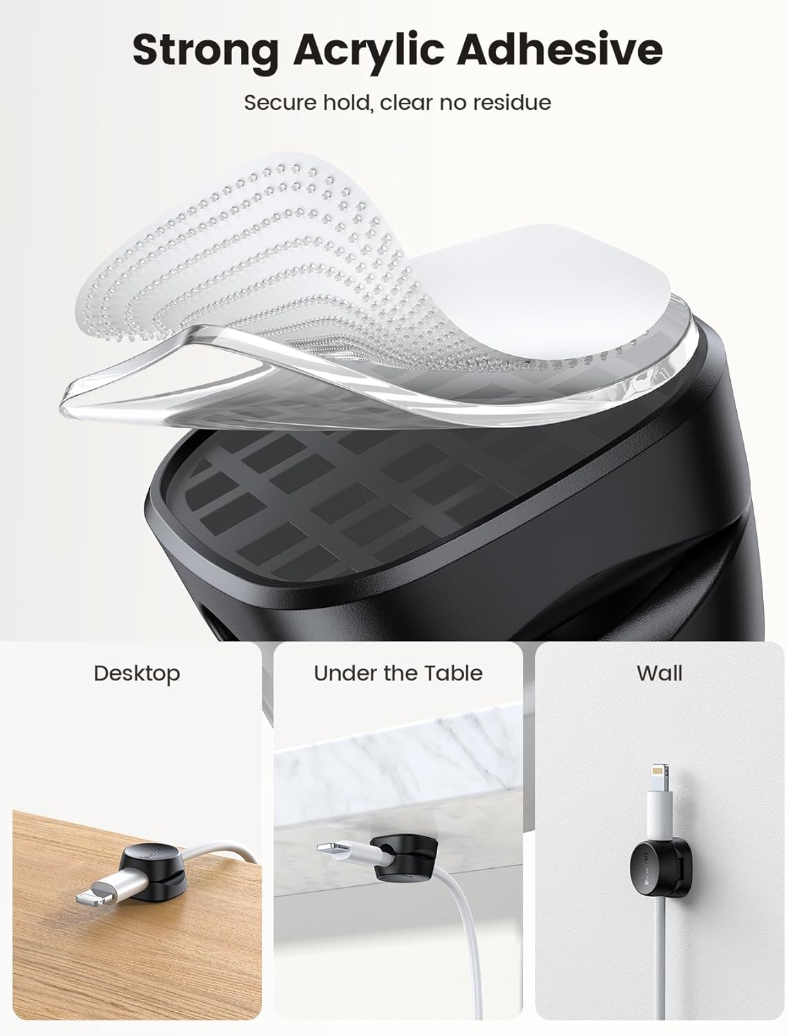 Detalle 2 de Lamicall Spring Cable Holder Clips 8mm pack