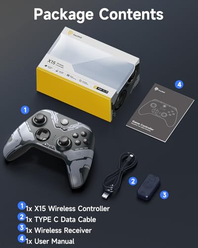 Thumbnail 7 de EasySMX X15 manette sans fil rechargeable pour PC et mobile