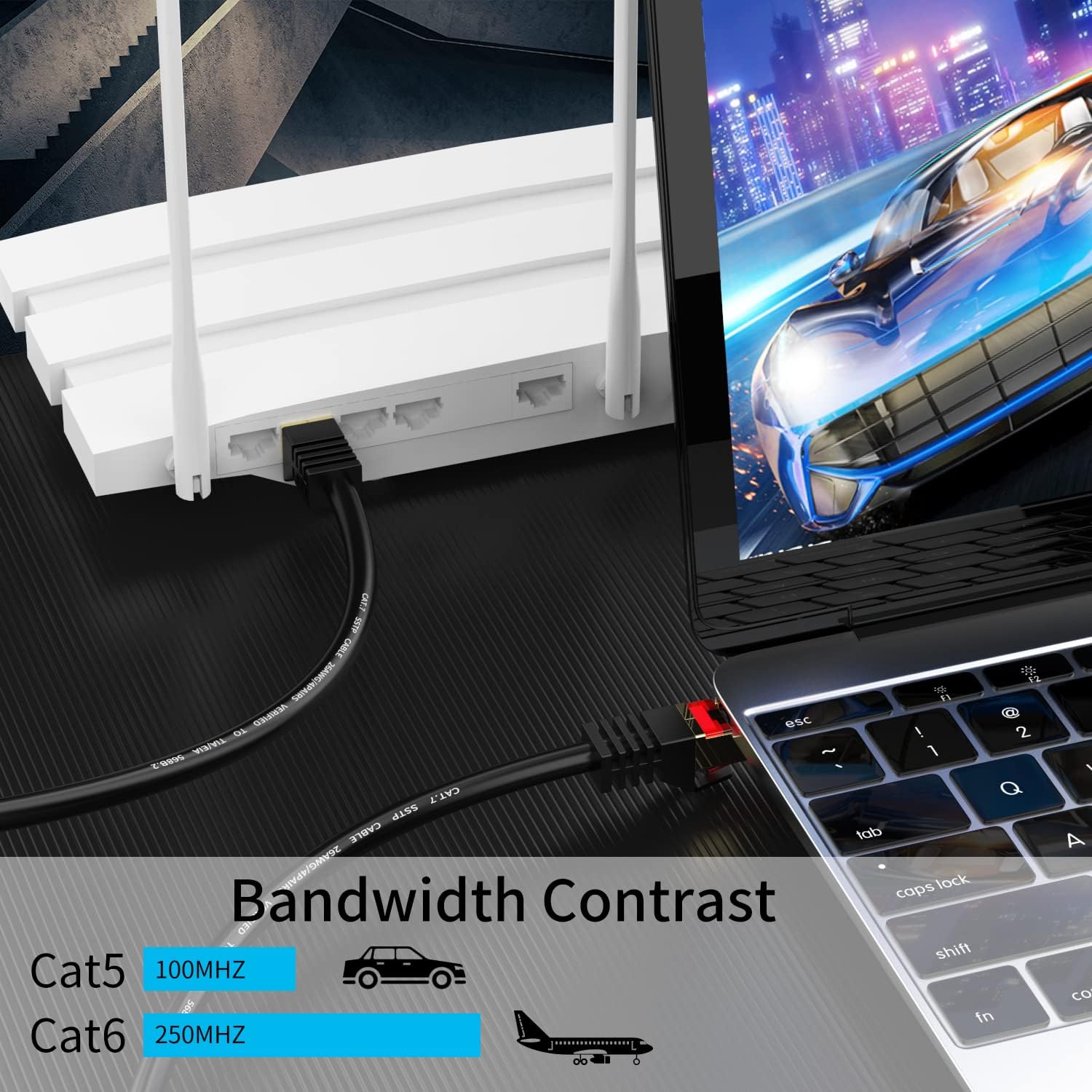 Thumbnail 5 de Abireiv Cat6 Outdoor Ethernet Cable 350ft