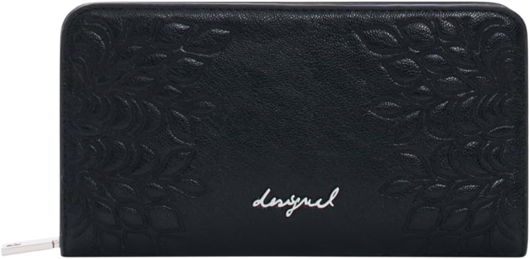 Detalle de Desigual Sierra Fiona Long Wallet Black: portafoglio otto progettato per l’ordine quotidiano