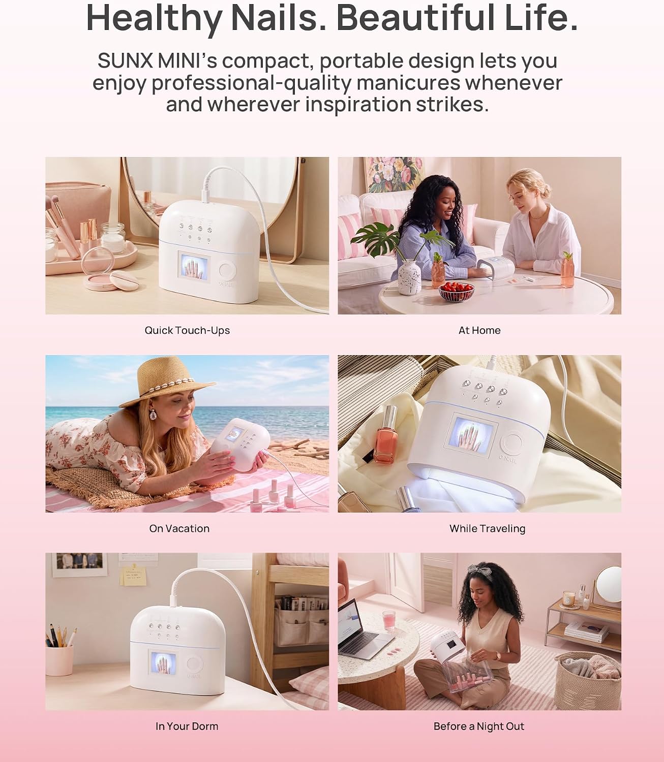Thumbnail 6 de O NAIL SUNXMINI AI UV LED Nail Lamp with 61 LEDs and Smart Timers