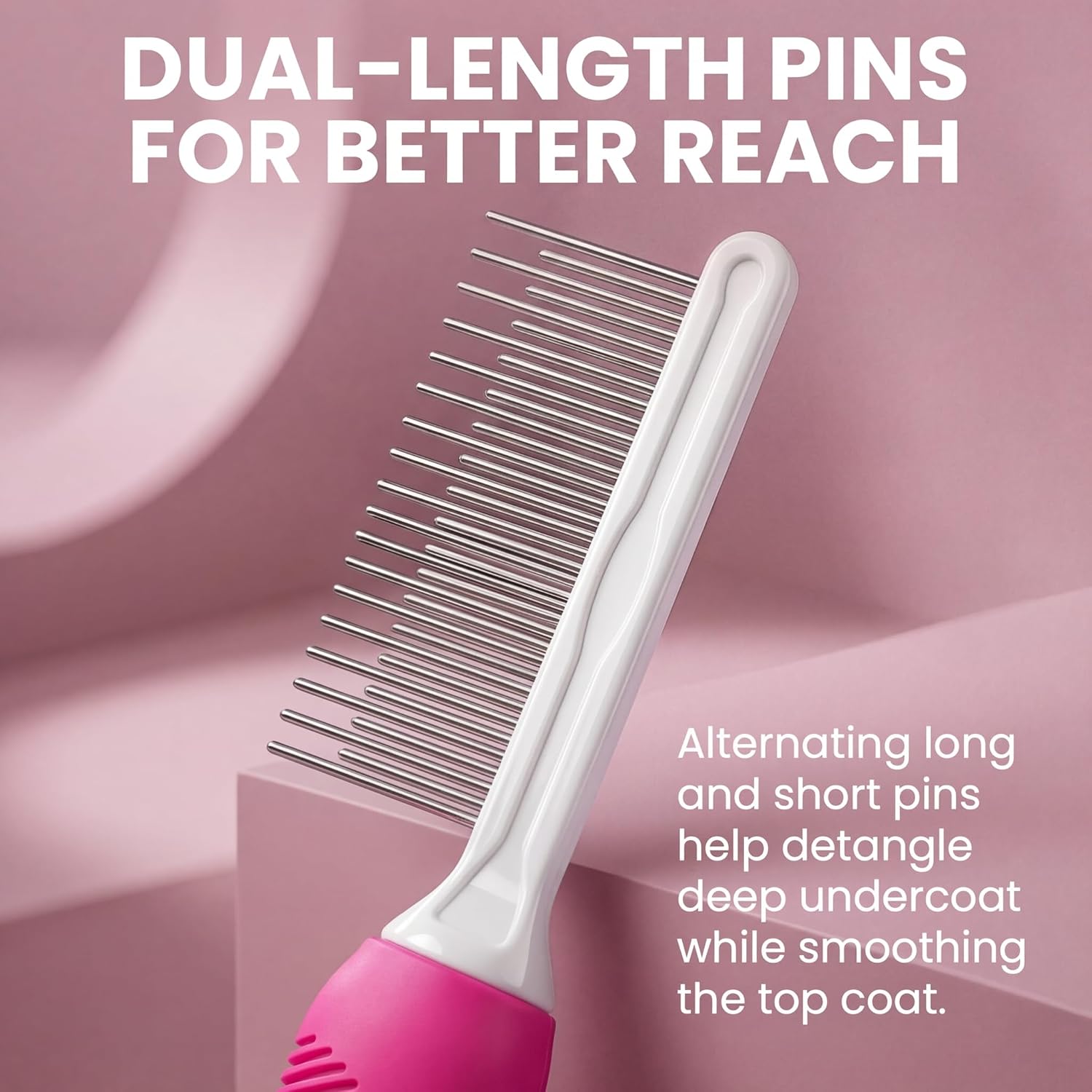 Detalle de Pet Detangling Comb with Stainless Steel Teeth