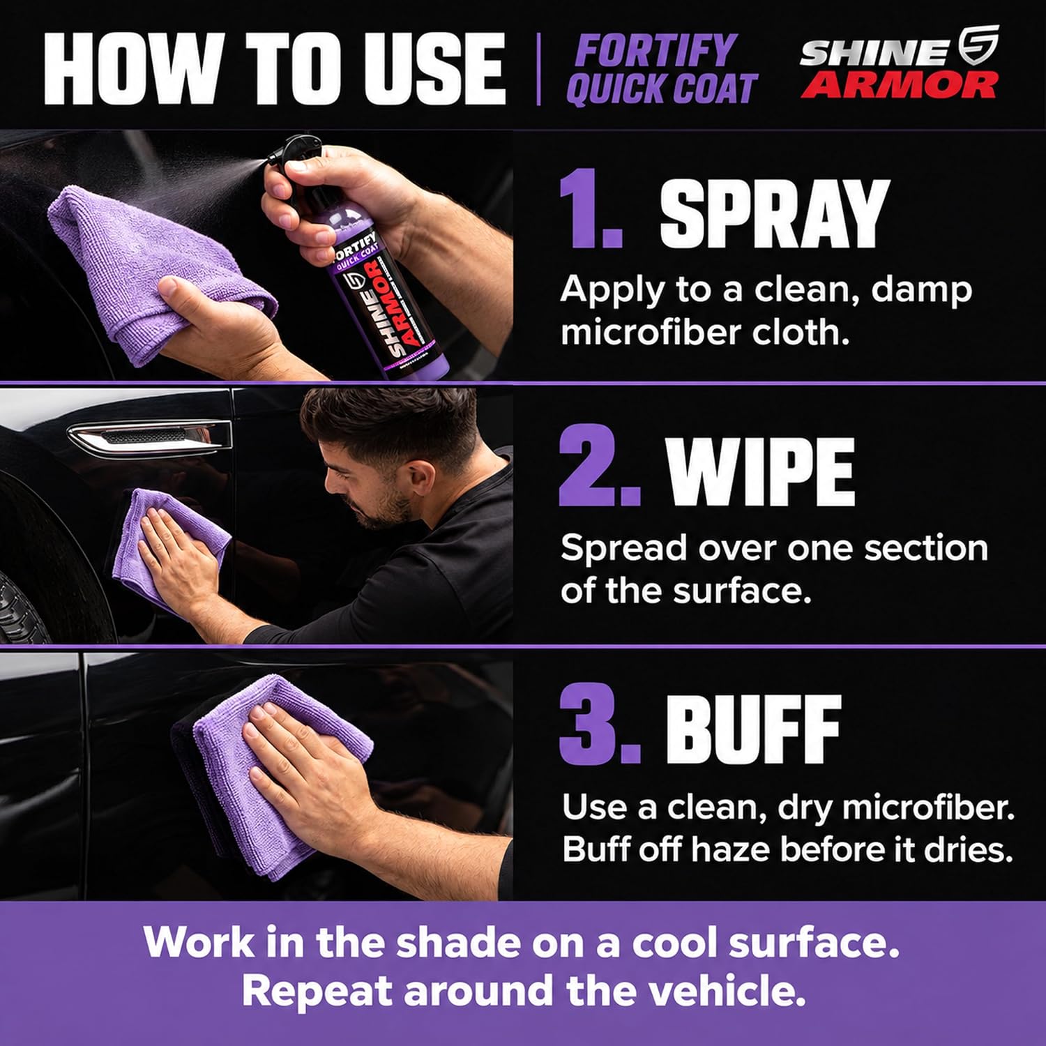 Thumbnail 1 de Shine Armor Fortify Quick Coat 16FlOz Car Wax Spray