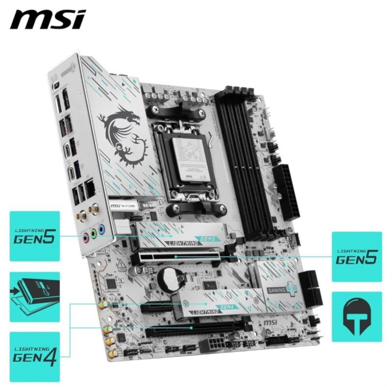 Thumbnail 3 de MSI B850M GAMING PLUS WIFI: placa AM5 compacta y potente para gaming y productividad