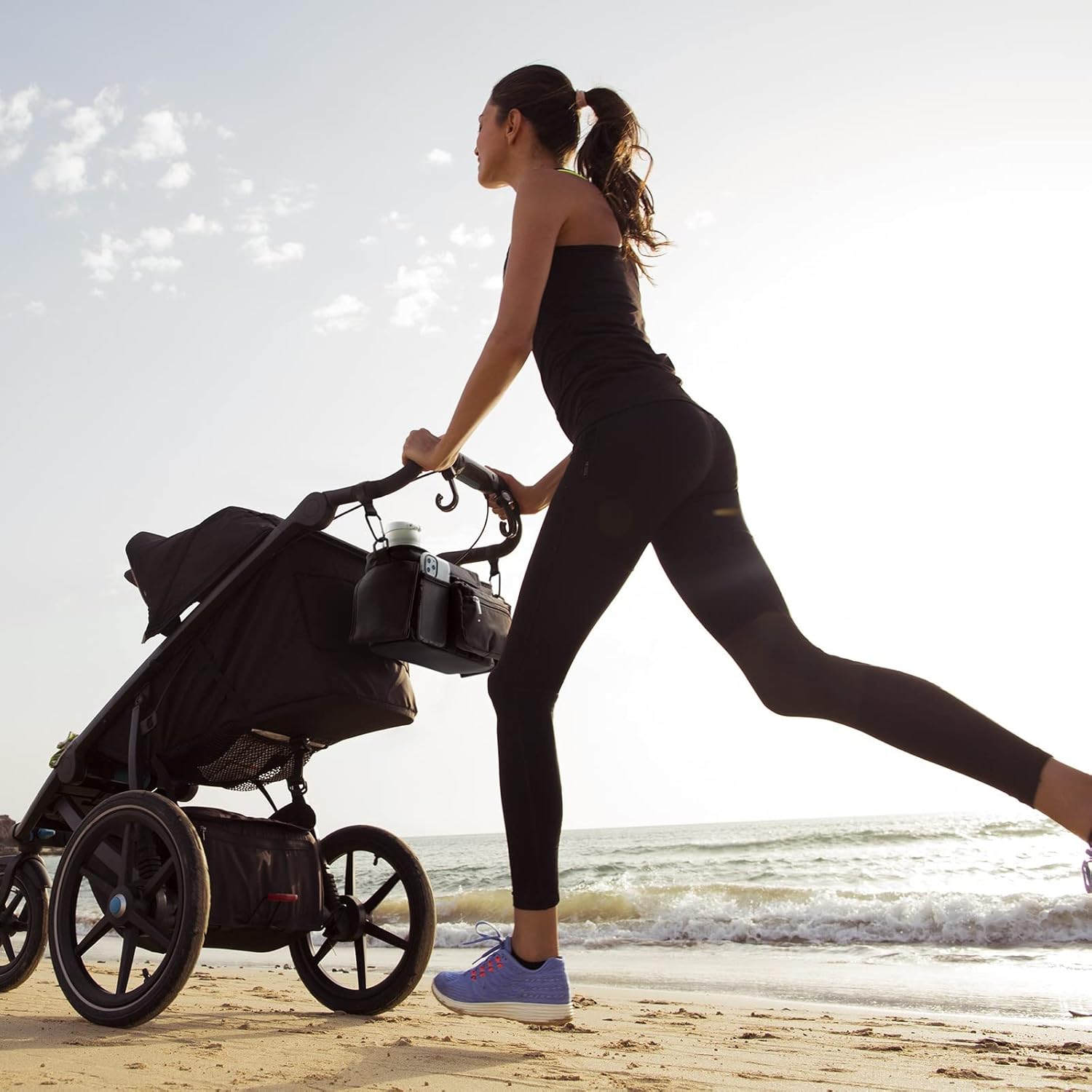 Thumbnail 5 de Momcozy Baby Pushchair Organiser with 3 Insulated Cup Holders and Detachable Zippered Pocket