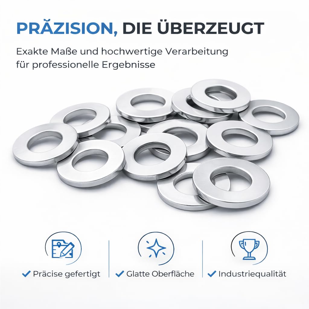 Thumbnail 6 de TK Gruppe Timo Klingler M5-brickor i rostfritt stål, 50-pack, 10 mm