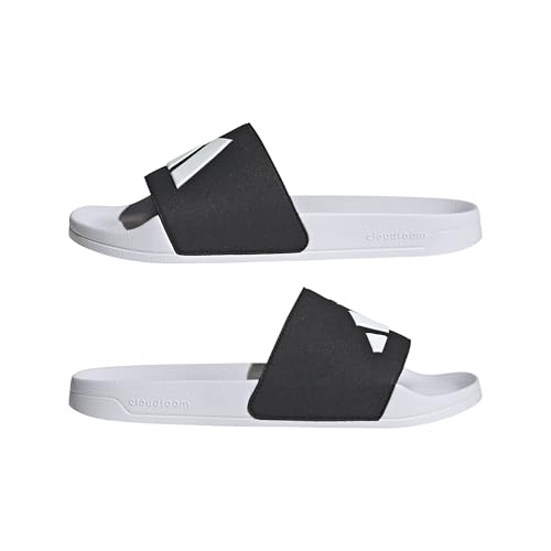 Detalle 2 de adidas ADILETTE SHOWER SLIDES Unisex – Cloud White/Core Black/Cloud White, Größe 54 EU