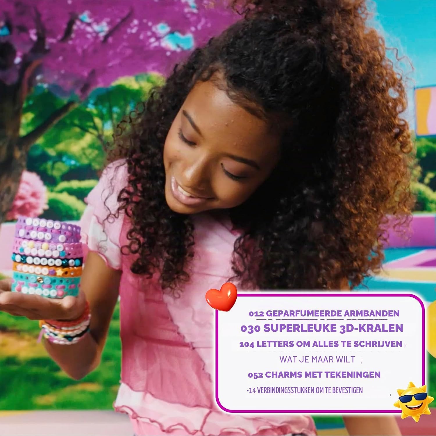Detalle 2 de Bizak Jelly Bands 63335564-1 armbandenset met bosbessengeur en 3D-bedels