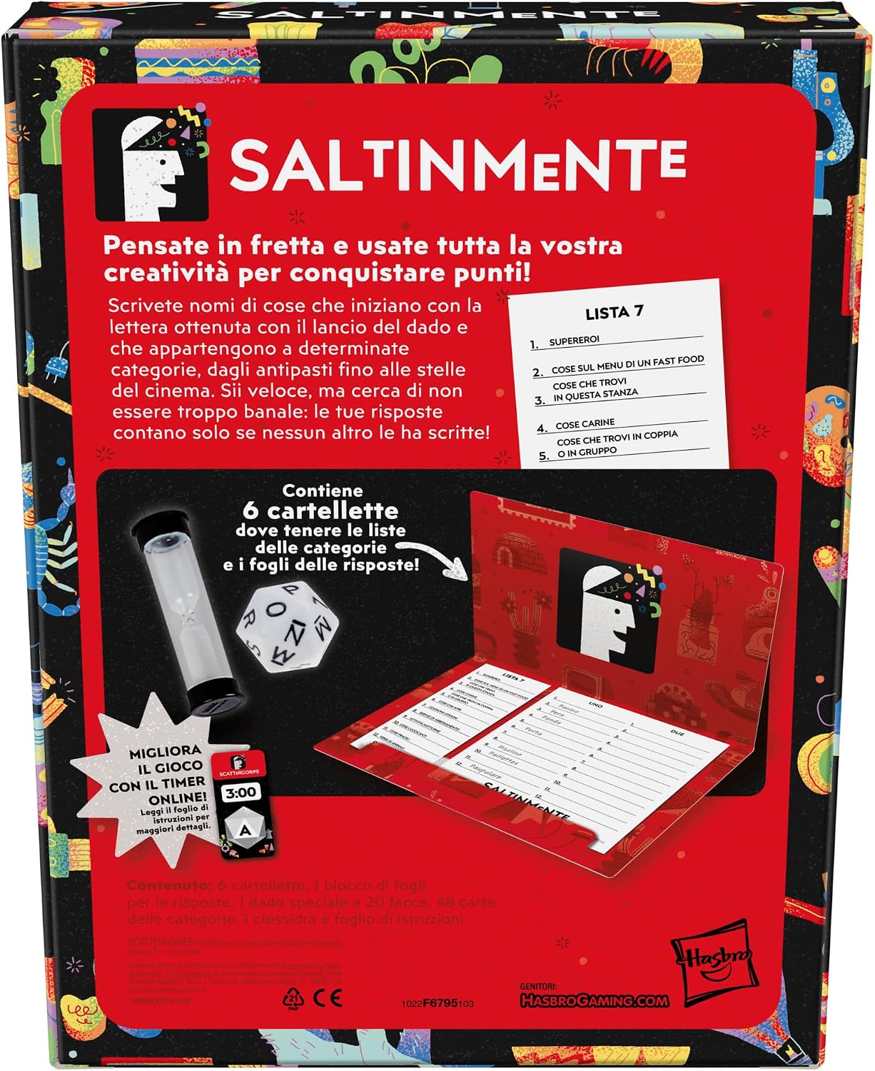 Detalle de Hasbro Saltinmente Classico: gioco da tavola d’arguzia per famiglie e feste (multiplayer)