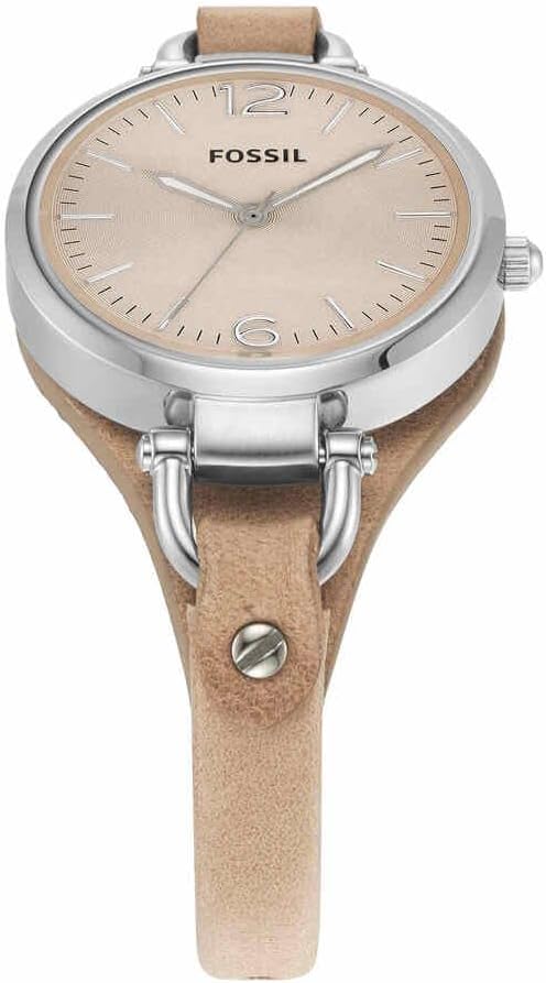 Detalle 2 de Fossil Damenuhruhr Georgia – 32 mm Gehäuse, Quarzwerk, Lederarmband