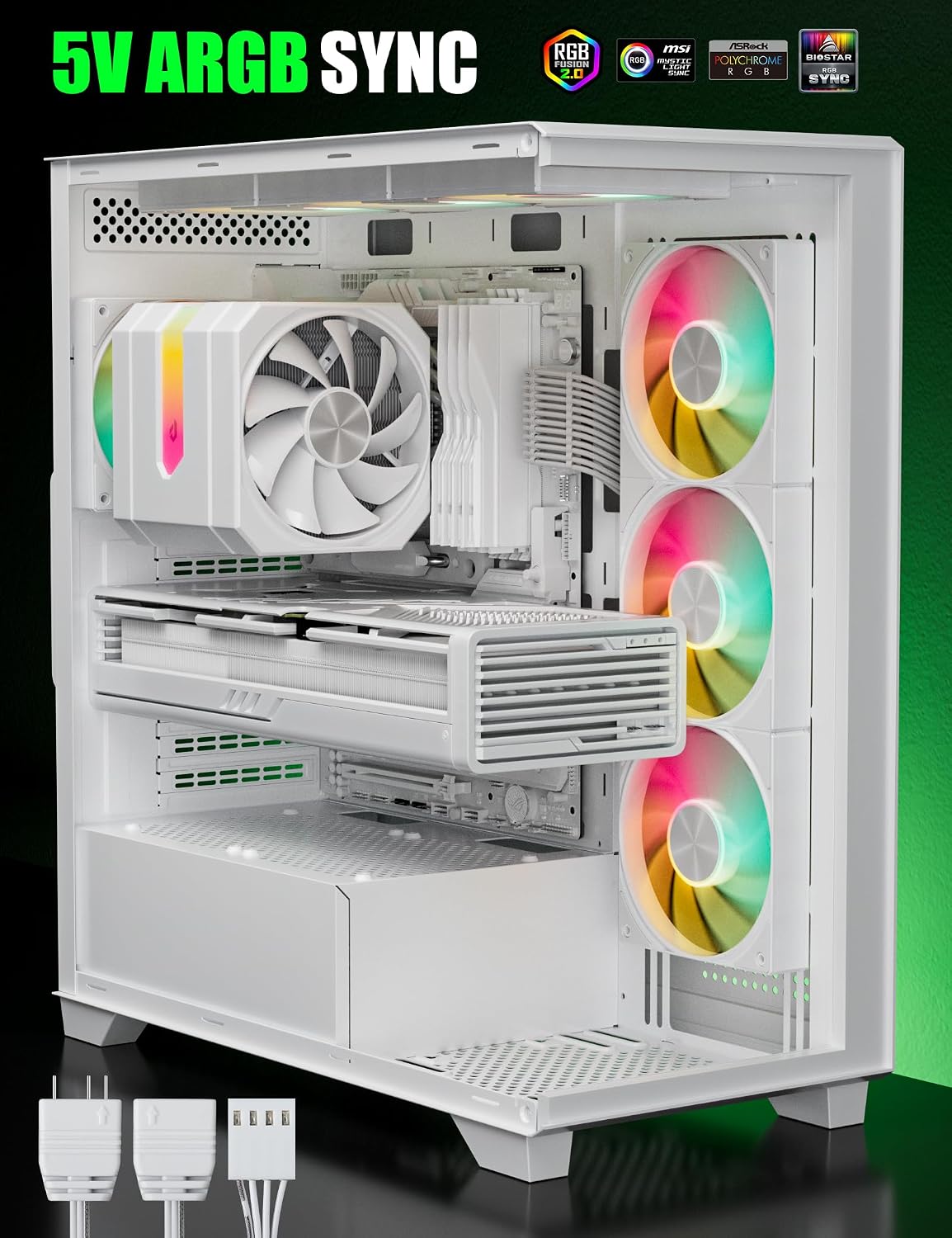 Thumbnail 6 de UpHere Gaming Up2TC6 ARGB White CPU Air Cooler