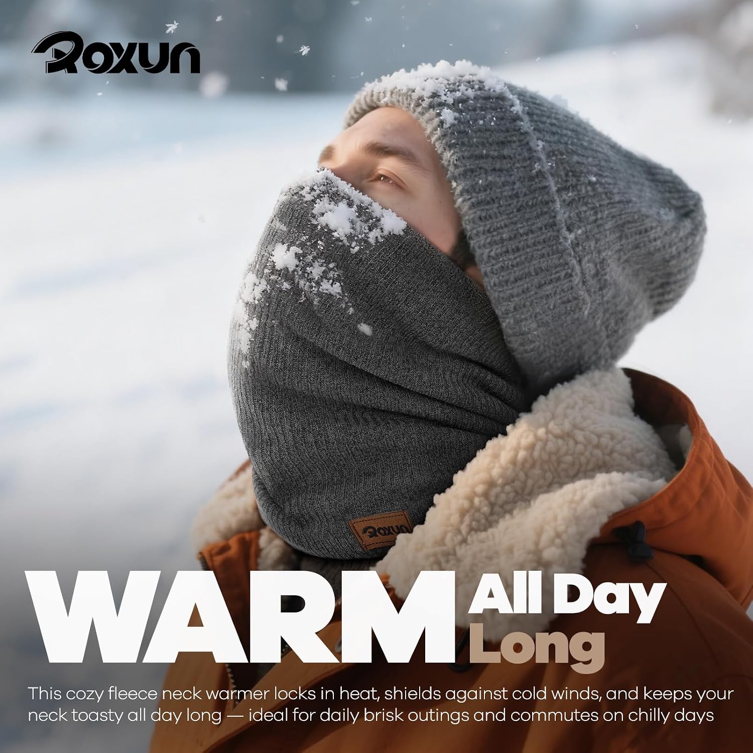 Detalle 2 de ROXUN Winter Neck Gaiter, Fleece Warmer ⚙