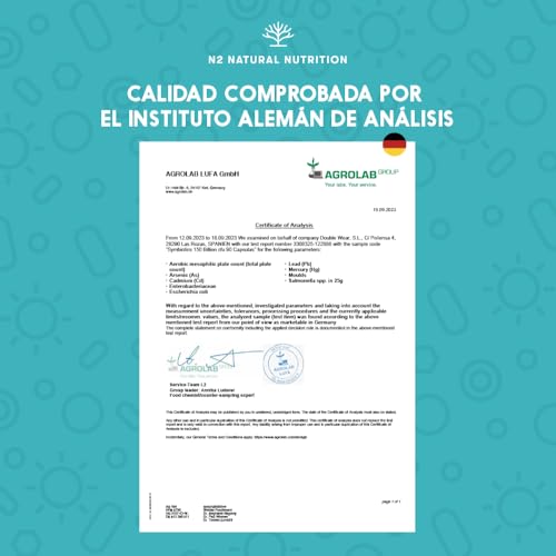 Detalle de N2 Natural Nutrition Symbiotics 150, 90 cápsulas