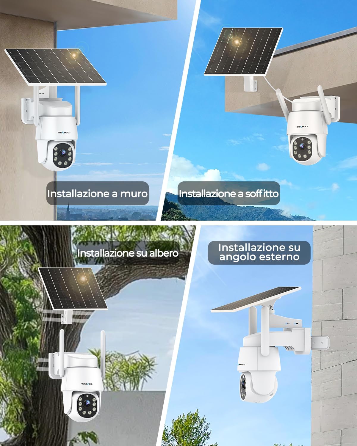 Detalle de GENBOLT 2K AOV Solare: Telecamera PTZ esterna senza fili con registrazione 24/7 e rilevamento AI