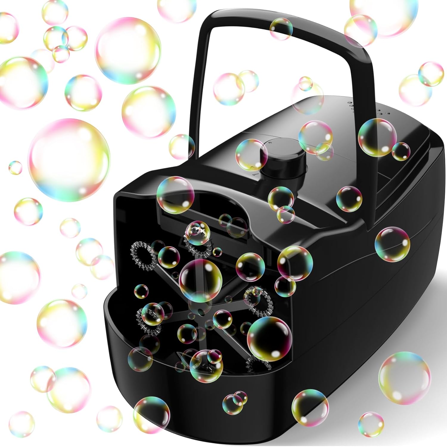 Imagen de Sizonjoy Bubble Machine: Automatic Bubble Blower for Kids and Parties (Black) en OfertitasTOP
