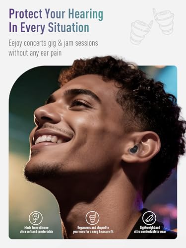 Thumbnail 2 de Hearprotek High Fidelity Ear Plugs for Concerts (1 Pair, Size M, Black) – Low‑Profile Noise Reduction