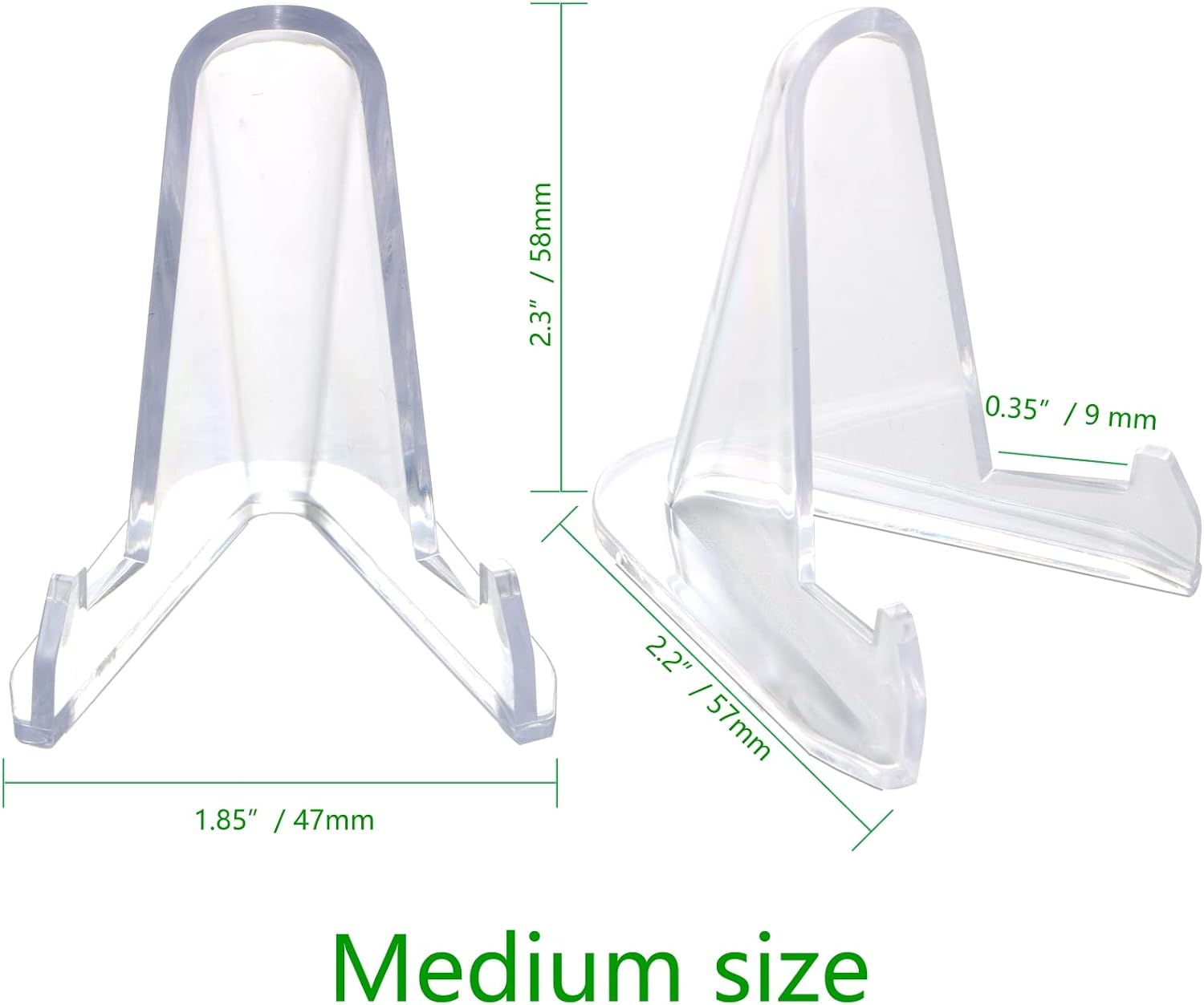 Thumbnail 5 de LRANFOW 24-Pack Clear Acrylic Trading Card Stands, 2.3-Inch Thickened Easels