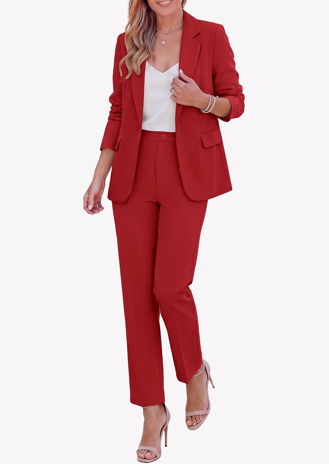Thumbnail 6 de PRETTYGARDEN Women's Pantsuit Set in 95% Polyester