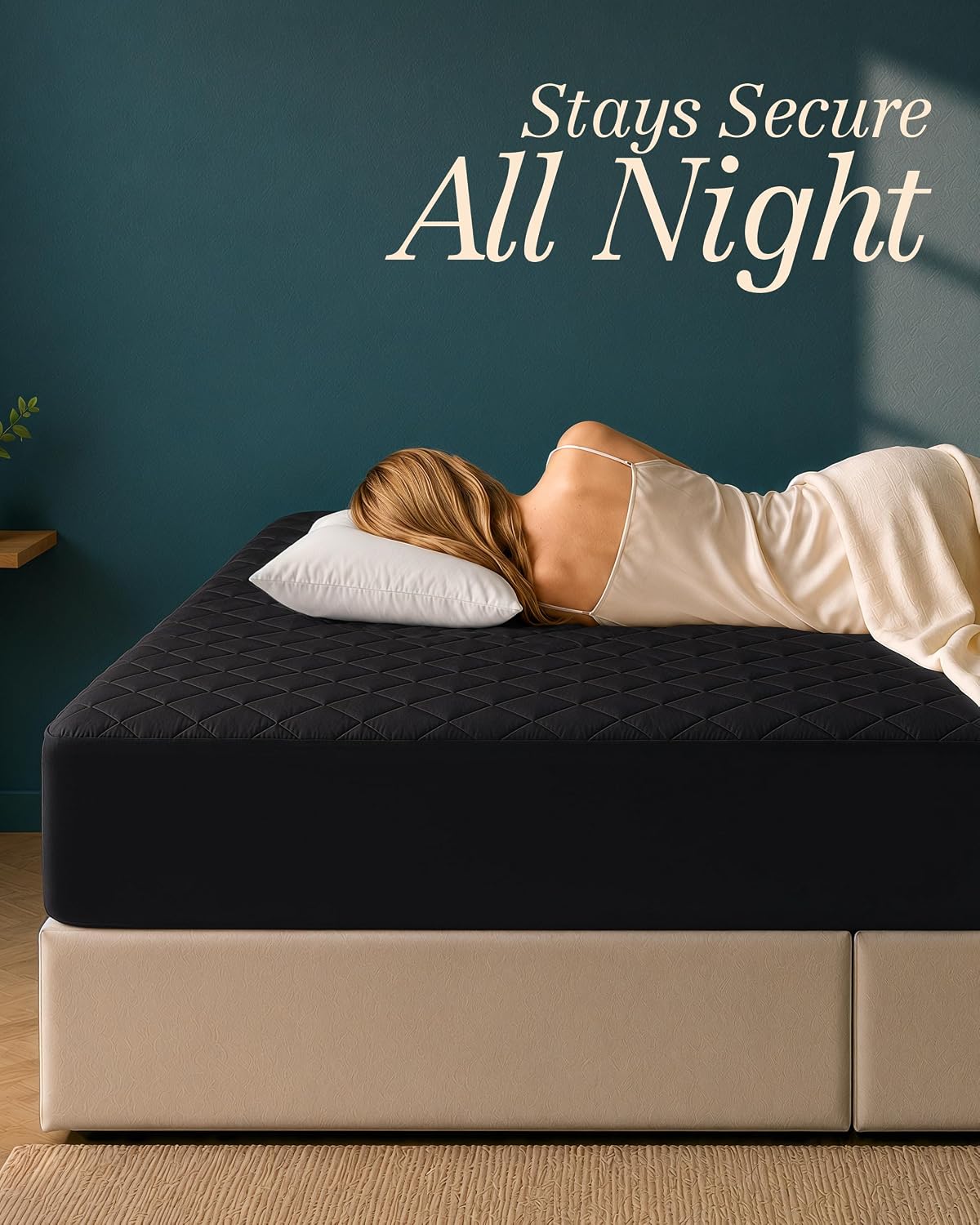 Detalle 2 de Utopia Bedding UB2452 Queen Quilted Mattress Pad, 16-Inch Deep Pocket