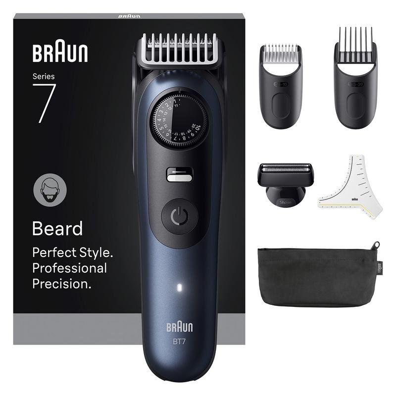 Detalle de Braun BeardTrimmer 7 BT7520: precisión, autonomía y versatilidad para tu barba