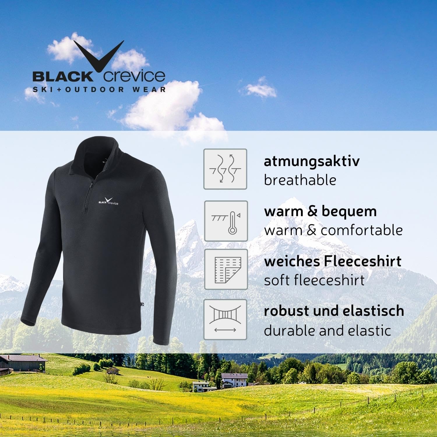 Thumbnail 1 de Black Crevice Skirolli maglia da sci, 170