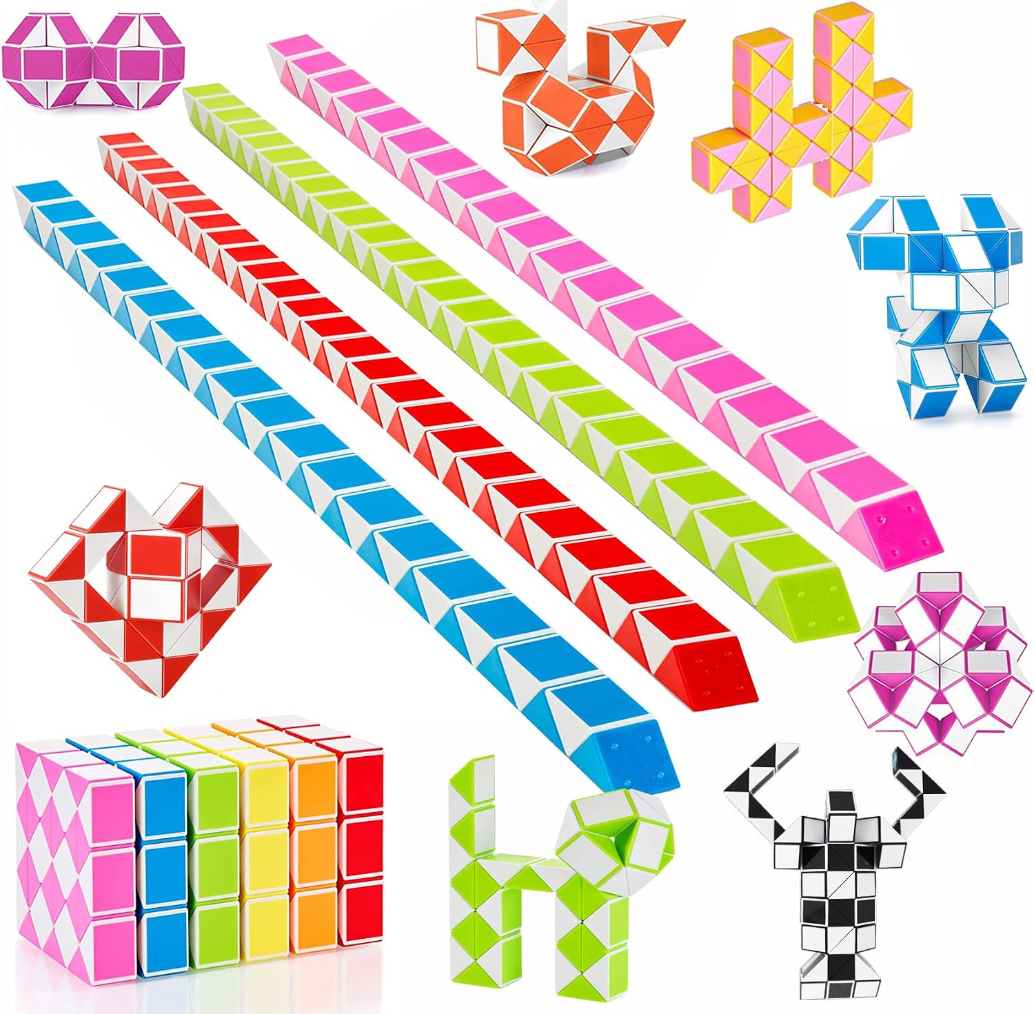 Detalle de Xndryan Magic Snake Set 12er mit 48 Blöcken