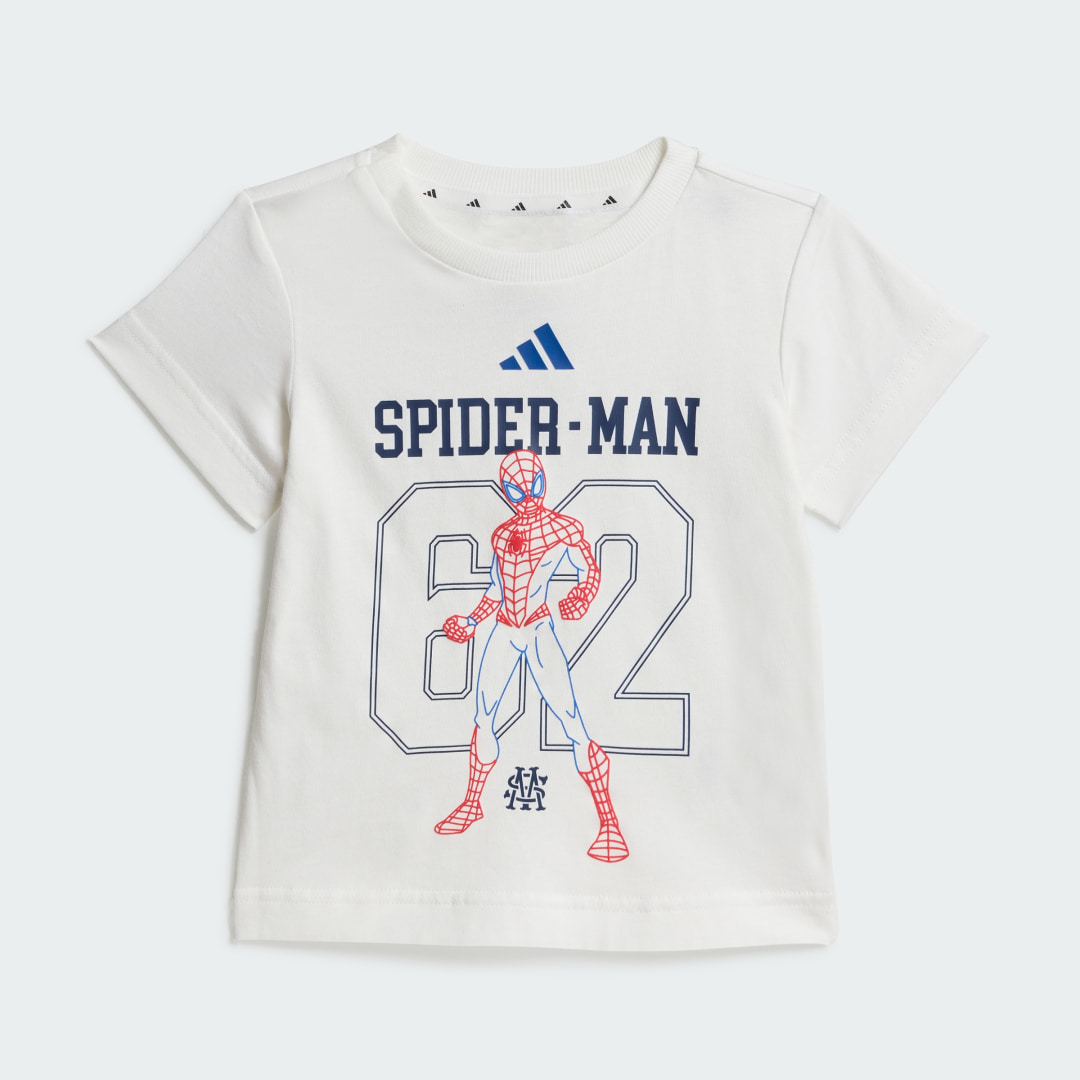 Detalle 2 de Conjunto con camiseta Adidas Marvel Spider-Man – blanco