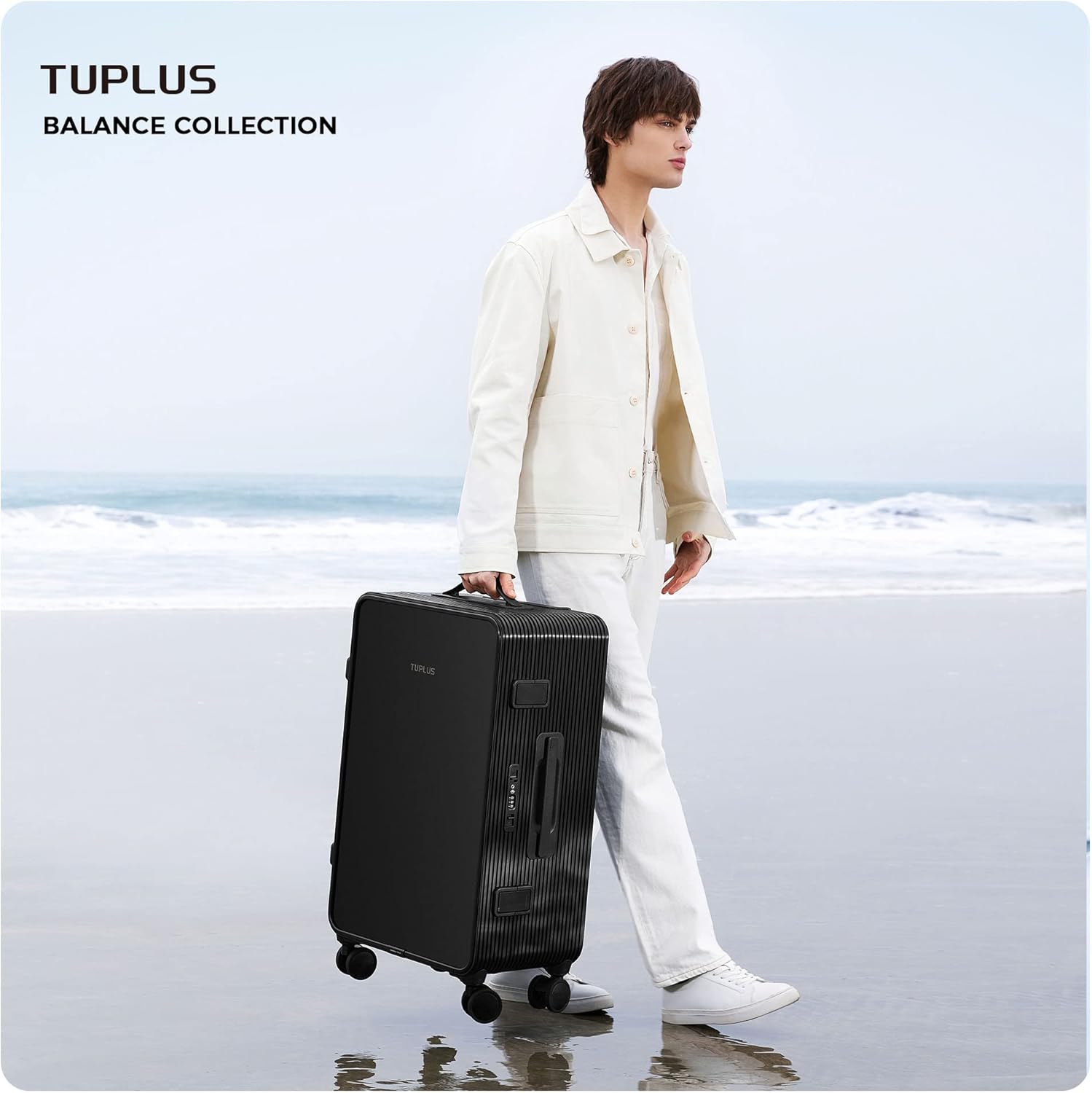 Thumbnail 6 de TUPLUS Suitcase Hard Shell Luggage with Aluminum-Magnesium Body, 4 Spinner Wheels and TSA Lock