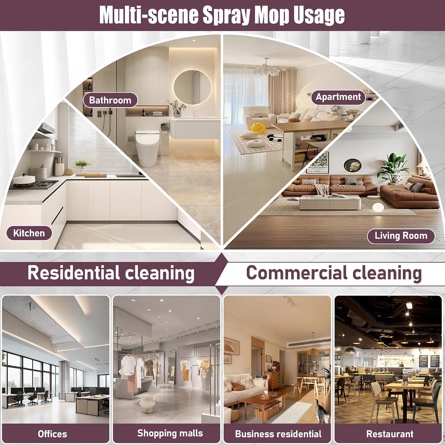 Thumbnail 6 de MEXERRIS Wet Mop with 3 Washable Pads — Spray Mop for Hardwood, Tile, Laminate & More