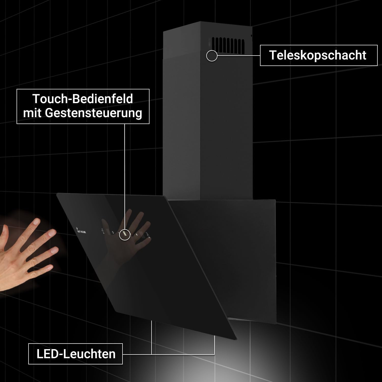 Thumbnail 5 de KKT KOLBE TRIO8025S Dunstabzugshaube 80 cm – Umluft/Abluft, Gestensteuerung und LED