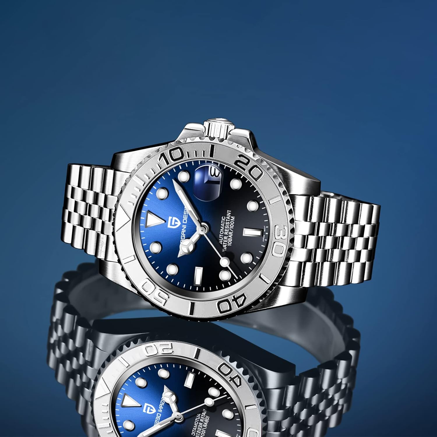 Detalle de Pagani Design Orologio Uomo Automatico NH35: classe e robustezza 40 mm per ogni stile