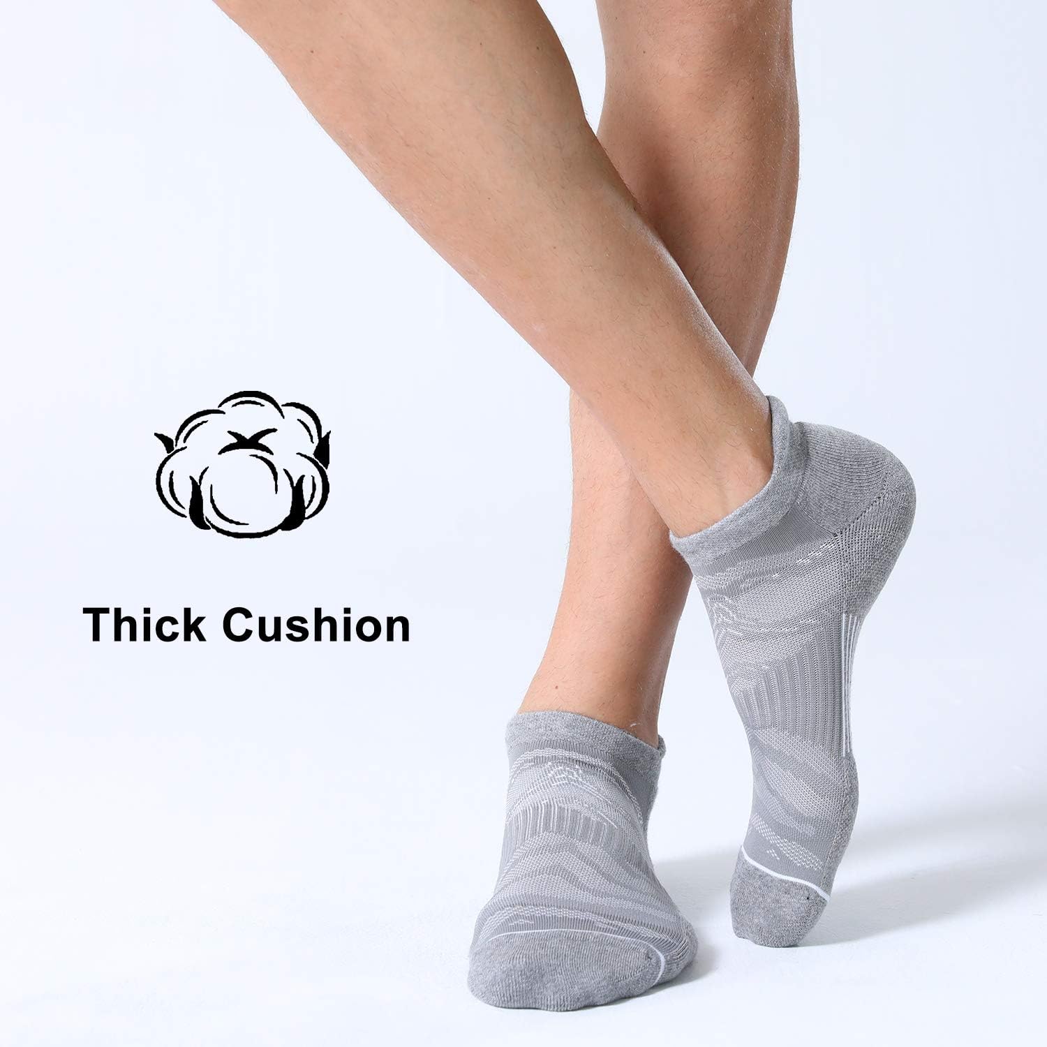 Thumbnail 5 de FITRELL Men's 6 Pack Ankle Running Socks – Low Cut Cushioned Athletic Socks (7-9/9-12/12-15)
