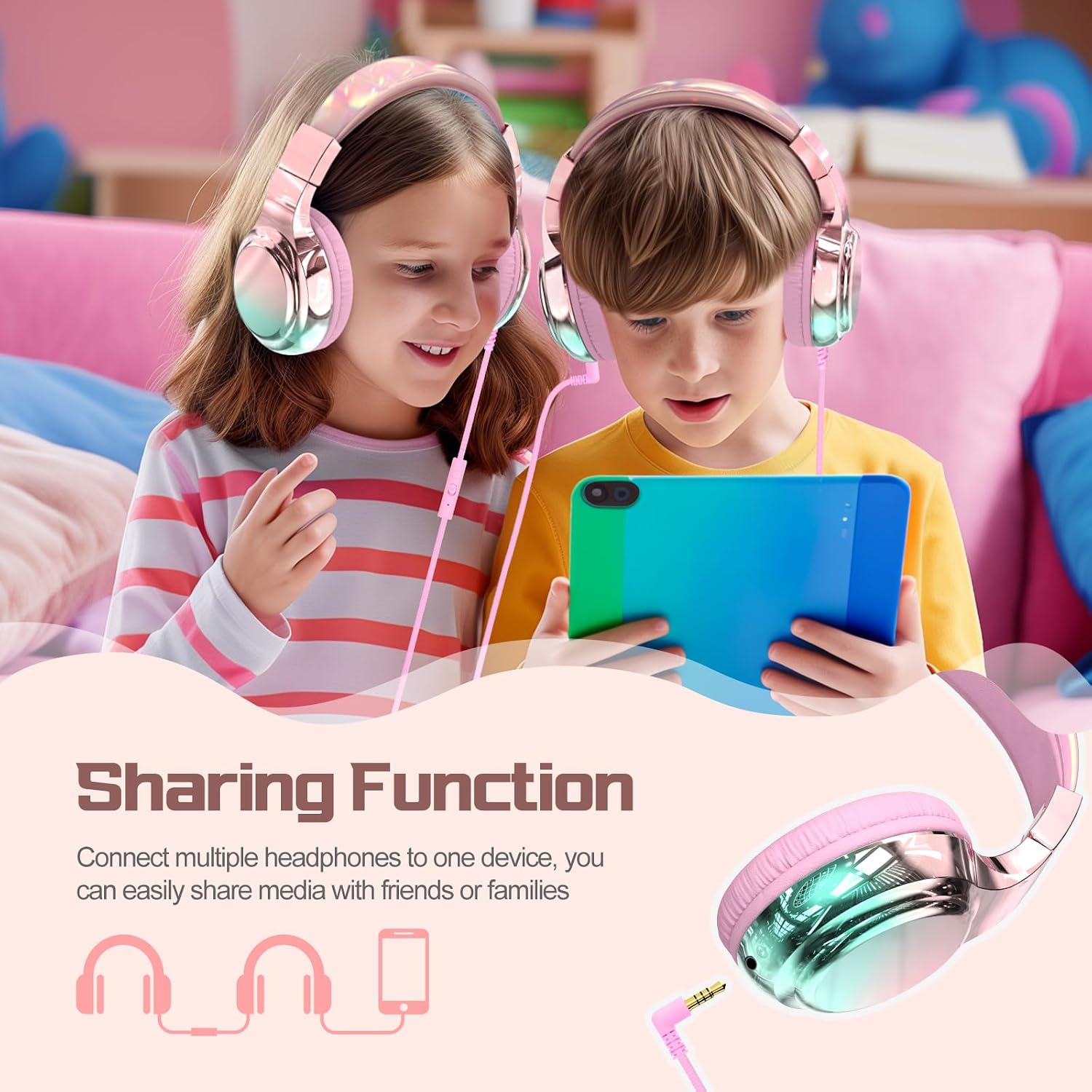 Detalle de JYPS Auriculares para Niños 85/94dB